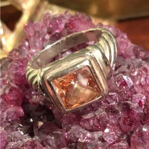 Sterling silver fancy stone  ring
